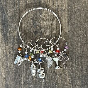 Vintage Wine / Drink Glass Charms • Set of (6)